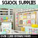 School Supplies Classroom Decor Bundle