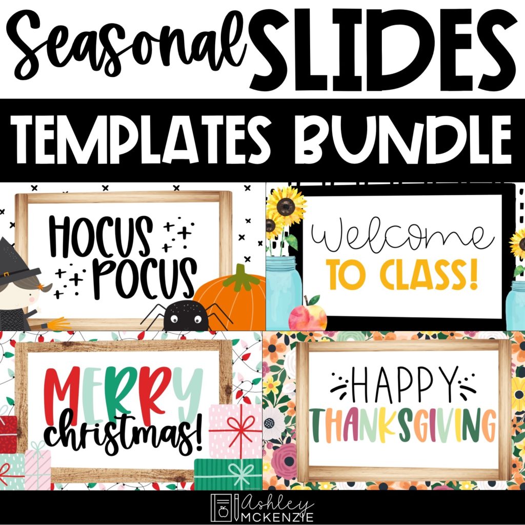 Google Slides Templates Seasonal Themed Bundle