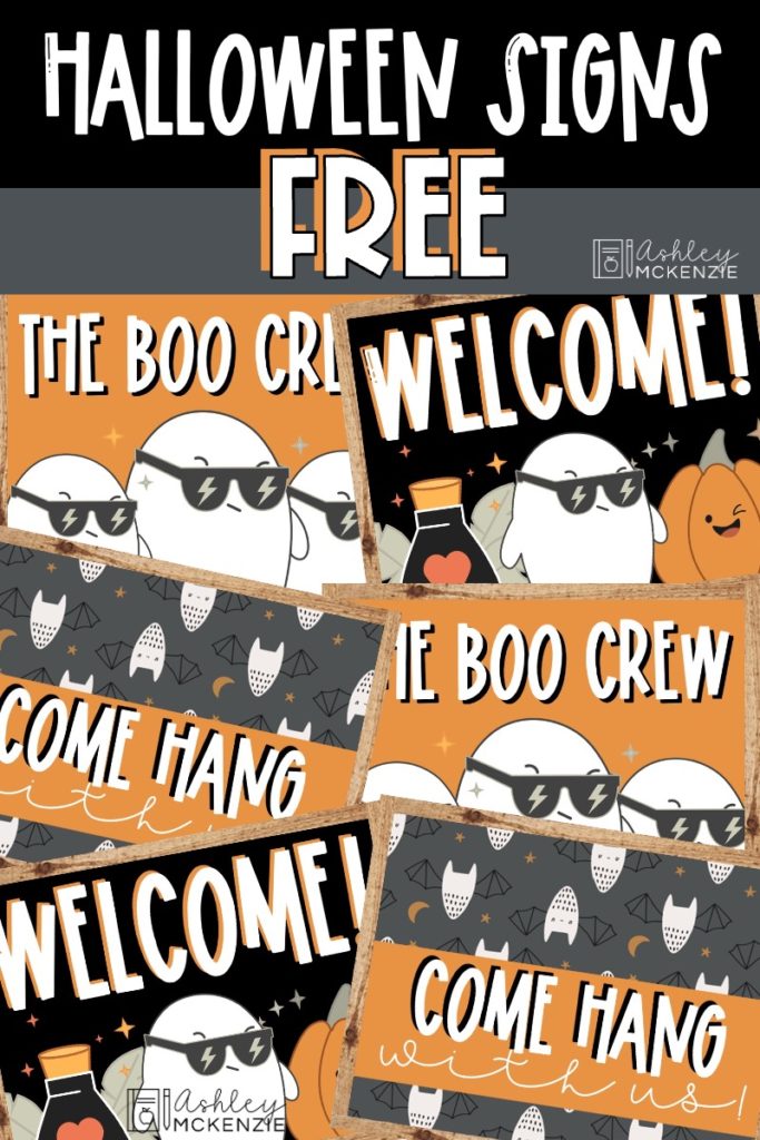 FREE Halloween Signs for your classroom