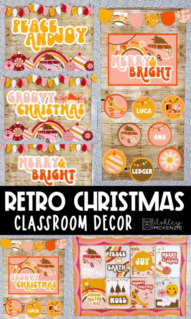 Retro Christmas Classroom Decor Bundle