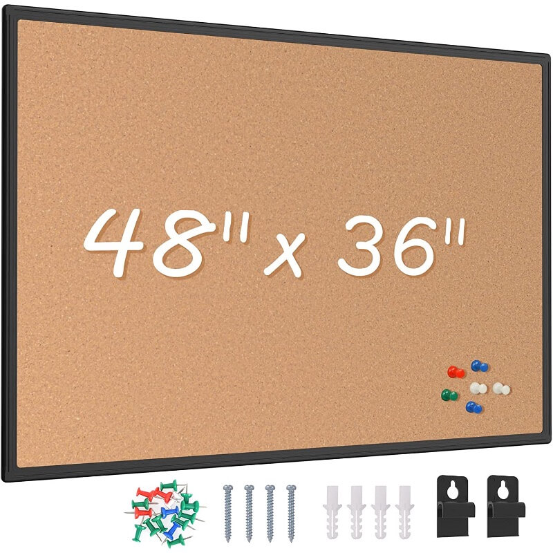 A 48" by 36" bulletin board perfect for back to school in the classroom and seasonal classroom displays.