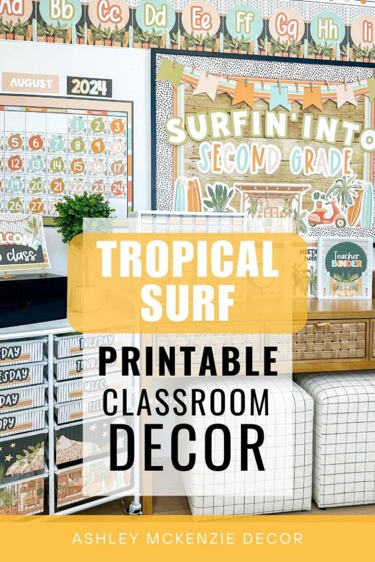 Tropical Surf Beach Themed Classroom Decor