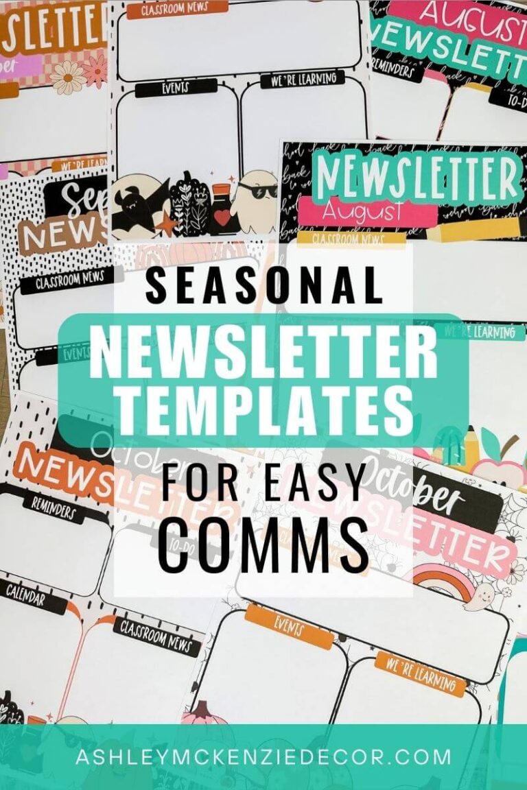 Stay Connected with Seasonal Classroom Newsletter Templates