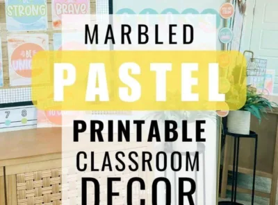 Marbled Pastel Classroom Decor