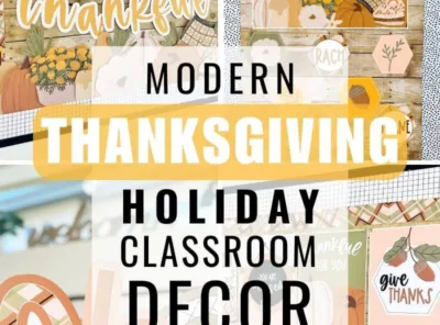 Modern Thanksgiving Classroom Decor for a Cozy Vibe