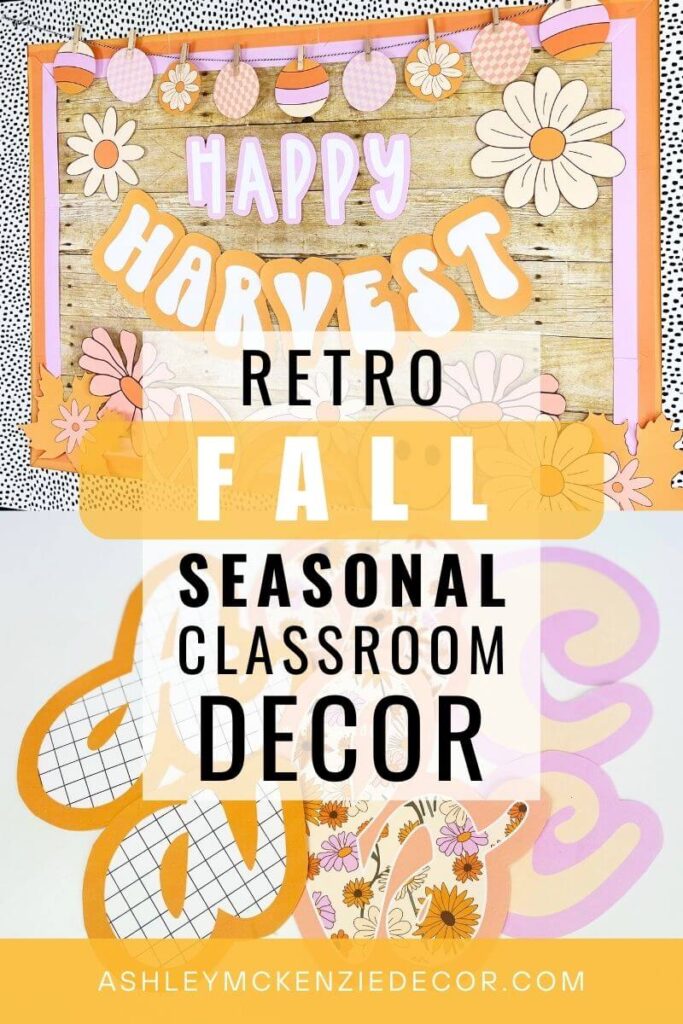 Retro Fall themed classroom decorations
