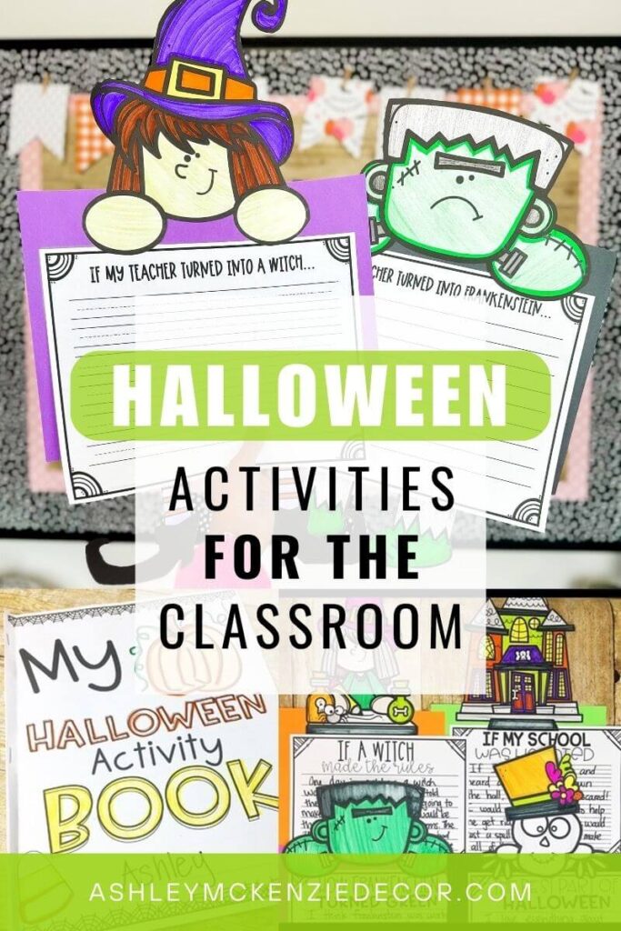 Halloween Activities for the classroom including writing prompts, fun craftivities, and more