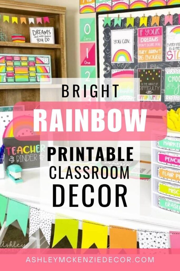 Rainbow Brights Classroom Decor Theme from Ashley McKenzie