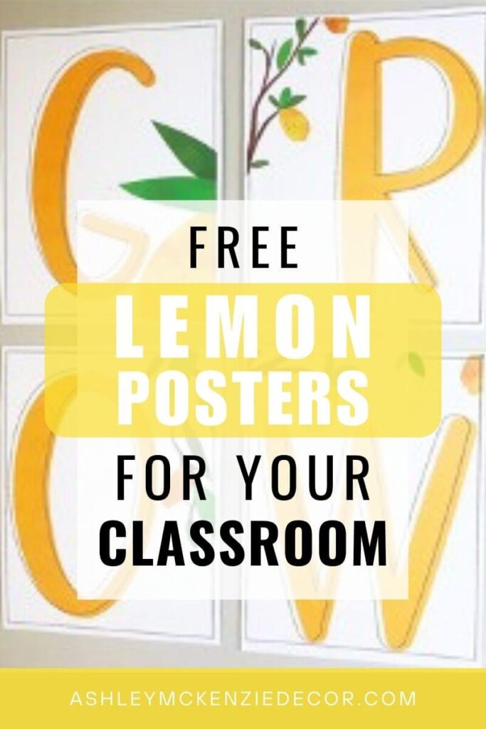 Free lemon classroom posters!
