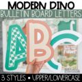Modern dinosaur themed bulletin board letters
