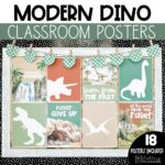 Modern Dinosaur Classroom Theme | Classroom Posters - Editable!