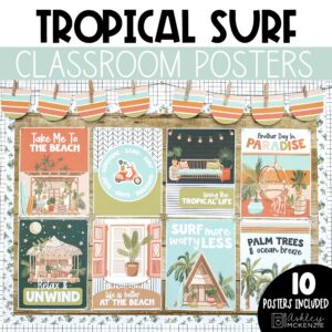 Tropical themed classroom posters
