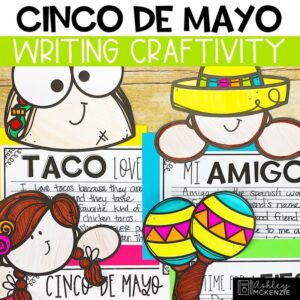 Cinco de Mayo writing craft including May creative writing prompts and craft toppers