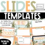 Tropical Surf Beach Themed Google Slides and PowerPoint Templates