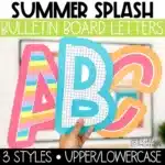 Summer Bulletin Board Letters, A-Z, Punctuation, and Numbers | Summer Splash Theme