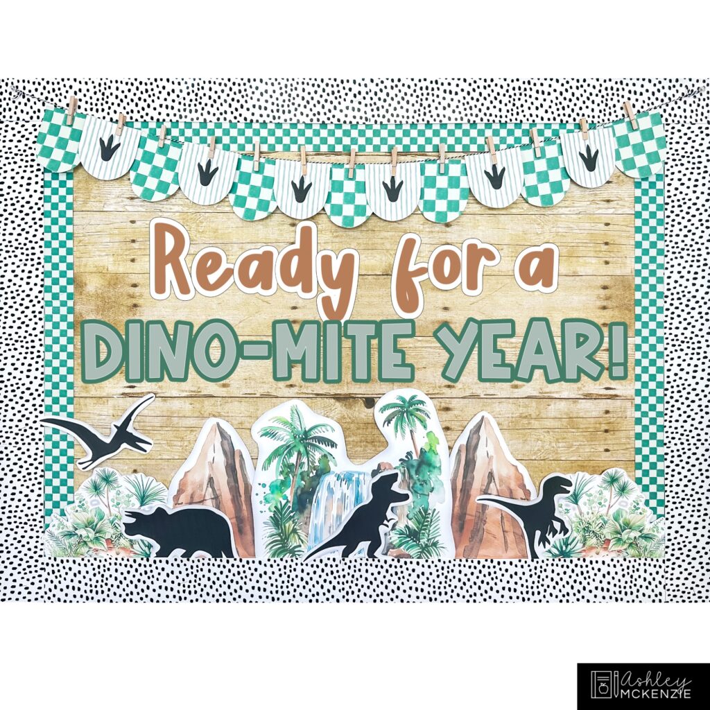Modern Dinosaur Bulletin Board Kit for Back to School
