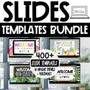 Google Slides Templates are shown in a variety of themes