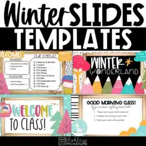 Winter slides templates for classroom use