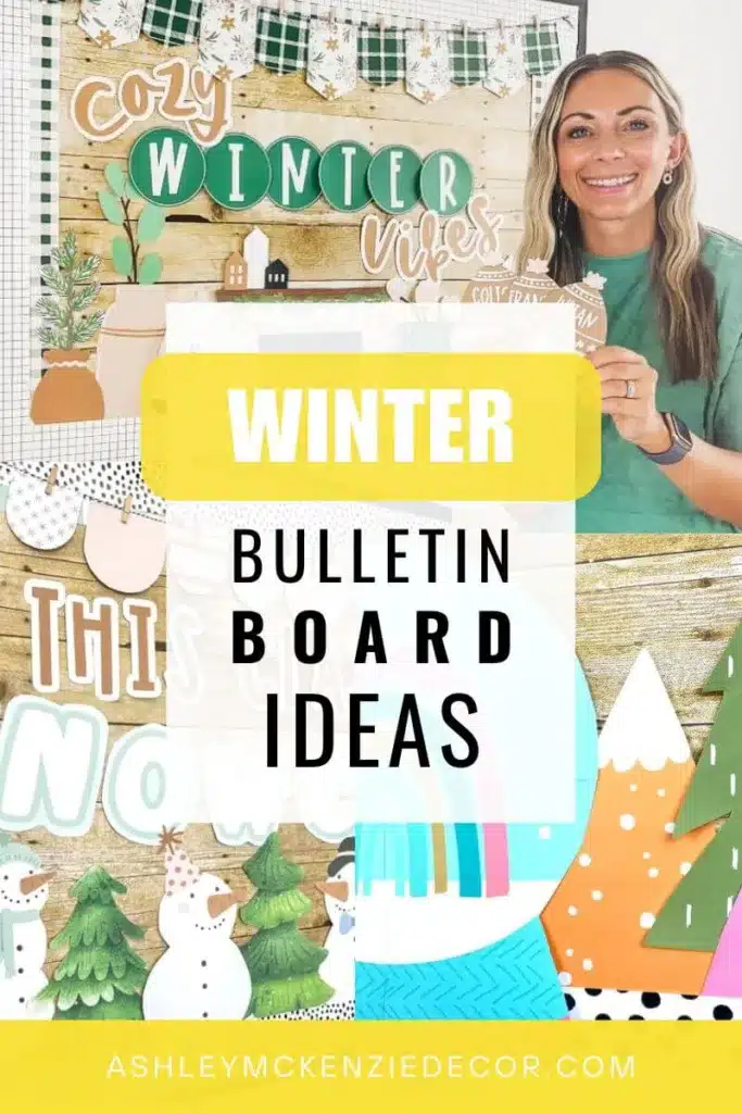 Easy winter bulletin board ideas featuring different designs to decorate with for the season