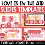 February Morning Slides, Valentine's Day Slide Templates, Daily Slides, for Google Slides and PowerPoint, Valentine Love is in the Air Theme