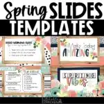 Boho Spring Slide Templates, March Morning Slides, April Daily Slides, for Google Slides and PowerPoint