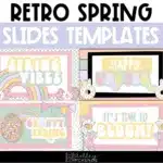 Retro Spring Slide Templates, March Morning Slides, April Daily Slides, for Google Slides and PowerPoint