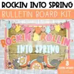 Spring Bulletin Board Kit | March Bulletin Board Ideas | Rockin' into Spring Theme | Spring Door Decor