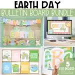 Earth Day Bulletin Board Bundle, April Posters, Printable Bulletin Board Letters, and Google Slides Templates