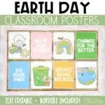 Earth Day Posters and Printable Bulletin Board Borders | April Bulletin Board Ideas | Text Editable Classroom Posters