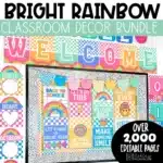 Bright Rainbow Classroom Decor Bundle | Editable Teacher Resources | Back to School Smiles Theme