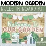 Modern Garden Bulletin Board Kit | Back to School Bulletin Board Ideas | Door Decorating