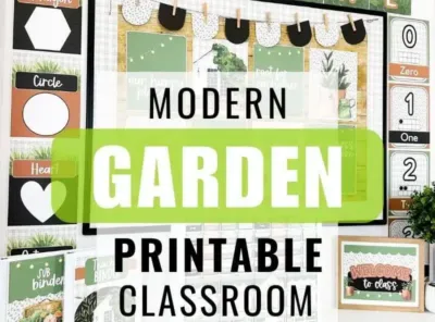 Nature Inspired Modern Garden Themed Classroom Decor