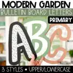 Modern Garden Bulletin Board Letters, A-Z Primary Font, Punctuation, and Numbers | Back to School Bulletin Board Ideas