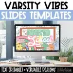Varsity Vibes Sports Slide Templates, Morning Slides, Daily Slides, for Google Slides and PowerPoint