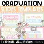 Graduation Slide Templates, End of Year Morning Slides, Daily Slides, for Google Slides and PowerPoint