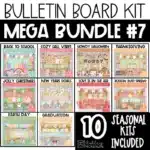 Holiday Bulletin Board Kits Bundle #7, Seasonal Classroom Decor for the Whole Year, Monthly Door Decor