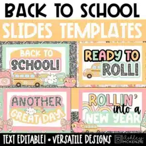 Back to school slides for daily schedules, morning meetings and more!