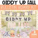 Fall Bulletin Board Kit September Bulletin Board Ideas Western Classroom Door Decor | Giddy Up Fall Theme