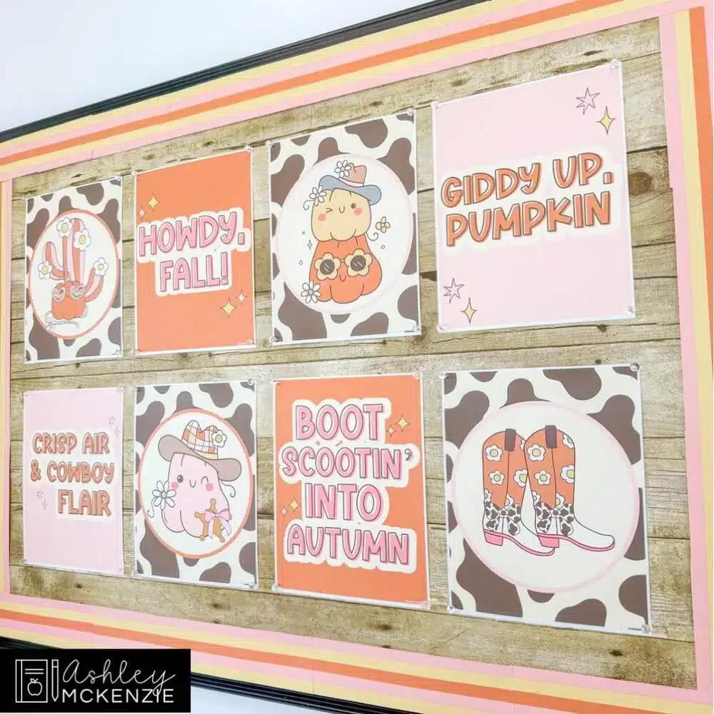 Giddy up western fall classroom decor ideas