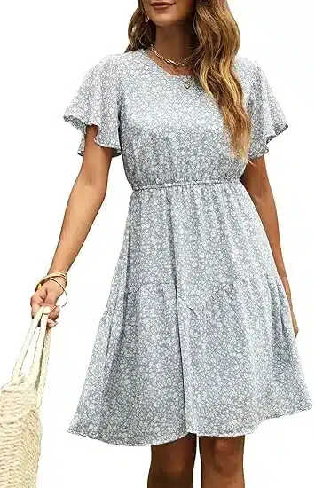 Sundress in light gray color