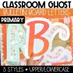 Halloween Bulletin Board Letters A-Z Primary Font Punctuation and Numbers | Life of a Classroom Ghost Theme