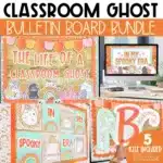 Halloween Bulletin Board Bundle with Posters Printable Bulletin Board Letters Daily Slides Templates | Life of a Classroom Ghost