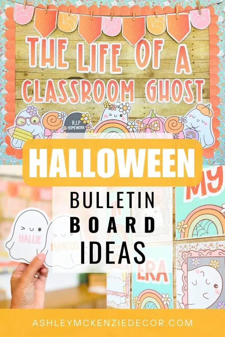 Halloween bulletin board ideas featuring a Taylor Swift inspired design called "Life of a Classroom Ghost"