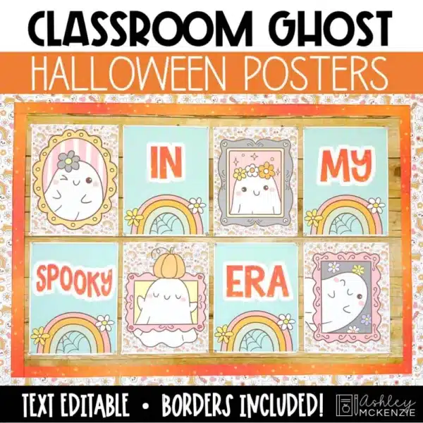 Life of a Classroom Ghost Halloween posters perfect for October bulletin board ideas
