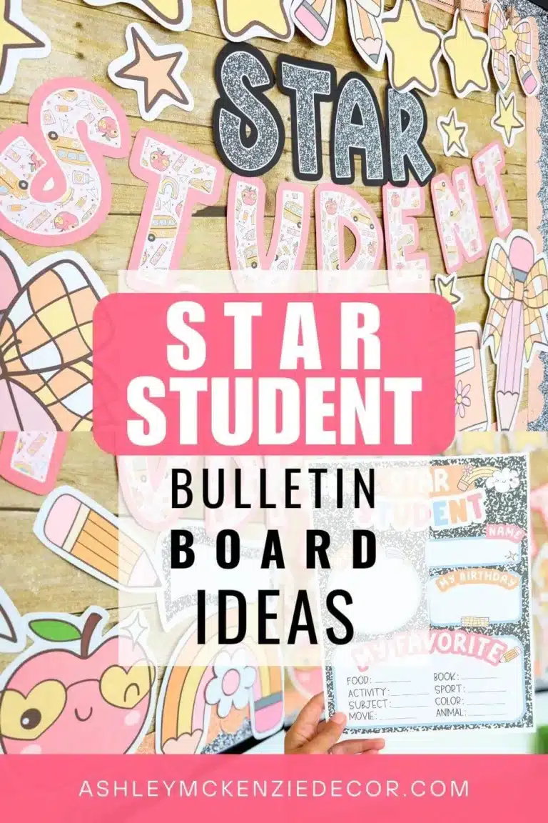 Star Student bulletin board ideas for student of the week celebrations.