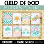 Child of God Christian Posters Sunday School Bulletin Board Church Primary Classroom Display