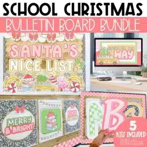 School Christmas bulletin board bundle