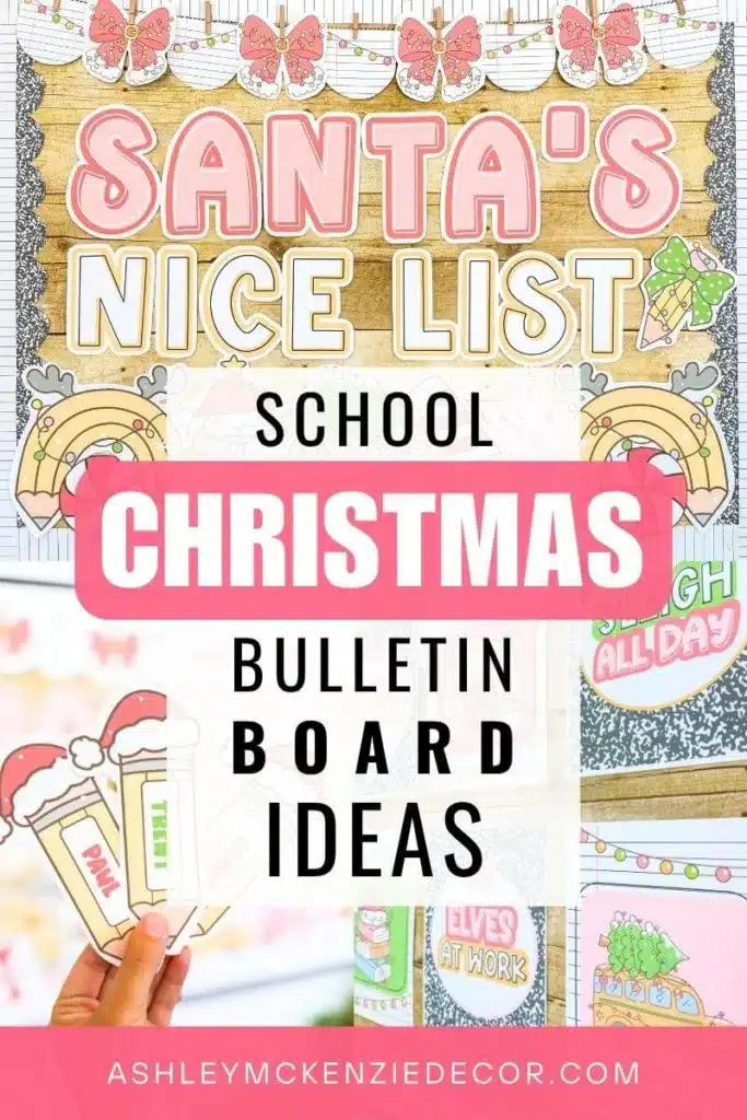 School Christmas bulletin board ideas for December classroom decor