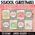School Christmas Posters and Printable Bulletin Board Borders | December Bulletin Board Ideas