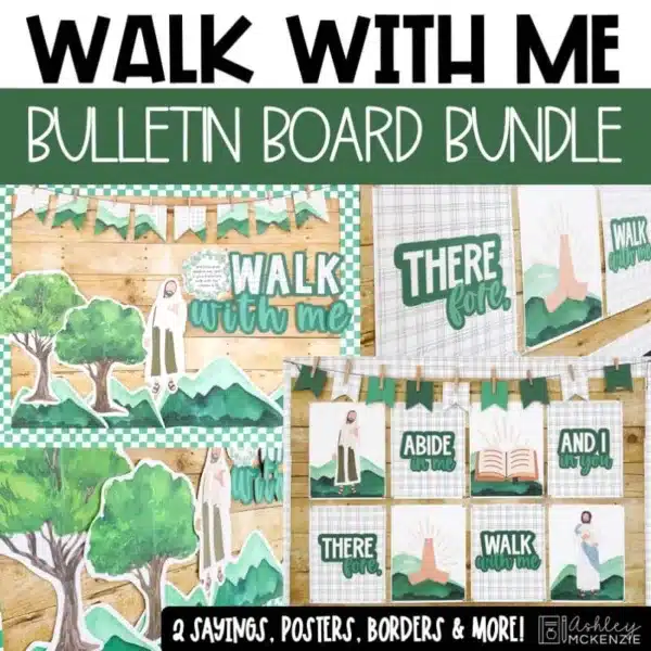 Walk With Me Bulletin Board Bundle for the LDS Youth Theme Decor
